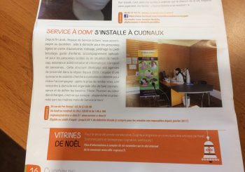Parution dans le journal de la ville de Cugnaux