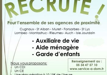 Service à dom recrute !!